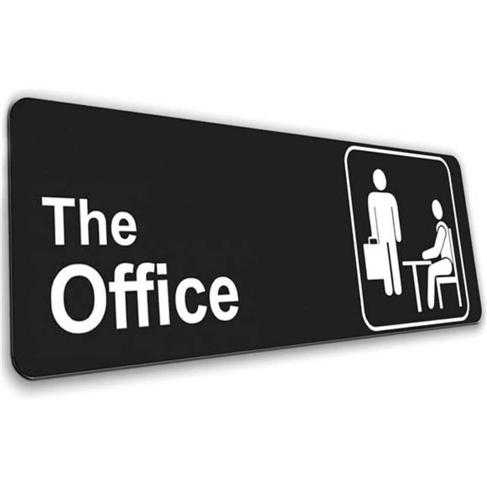 The Office Acrylic Door Sign 9x3 Self Adhesive Wall Desk Decor Gift for Fans